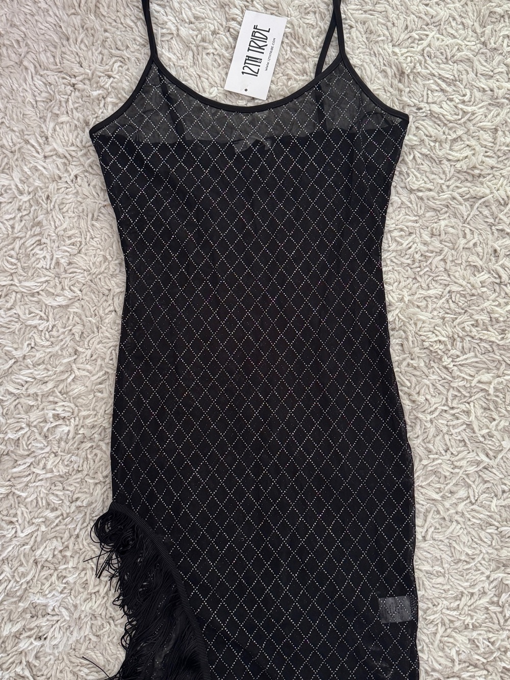 12th Tribe Mesh Rhinestone Mini